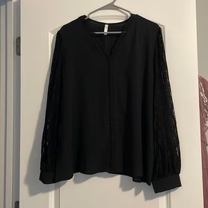 Chiffron long sleeve lace blouse